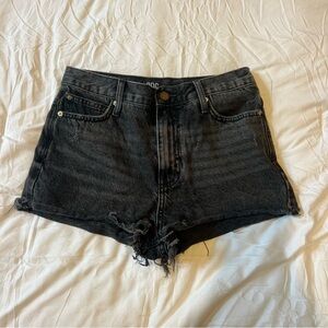 BDG Girlfriend High-Rise Black Denim Shorts